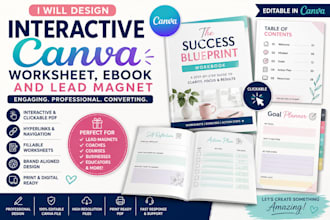 design interactive canva worksheet ebook and lead magnet