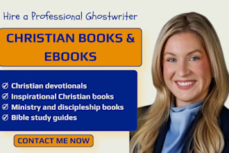 christian book ghostwriting for devotionals, faith based and inspirational books