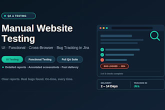 do manual testing for your website with jira bug tracking