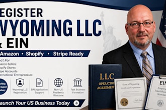 register wyoming llc with ein for amazon shopify  stripe business