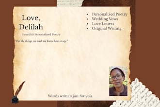 write a heartfelt personalized poem for any occasion