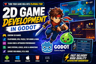 do 2d game development in godot game, browser, web game, godot mobile game