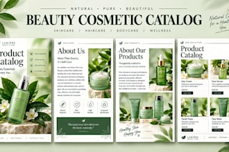 design lookbook catalog, fashion catalog, skin care makeup beauty catalog design