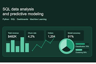 do sql data analysis and build predictive models with python