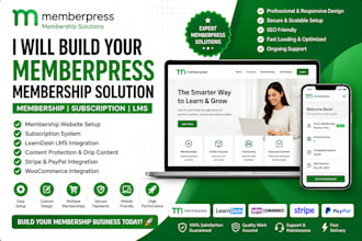 build a wordpress membership website with memberpress and lms