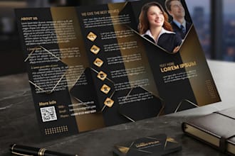 professional tri fold brochure corporate flyer and catalog