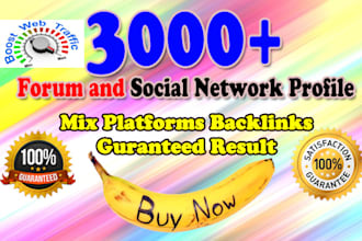 boost 3000 forum and social network mix backlinks
