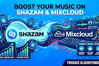 do premium, superfast organic mixcloud, shazam ep music promotion no bot