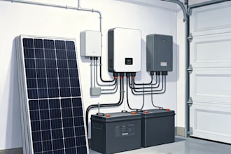 create solar illustrations for rv and home solar blogs