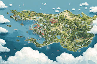 design a map in vector format, location map