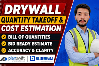 do drywall material takeoff and cost estimation in planswift