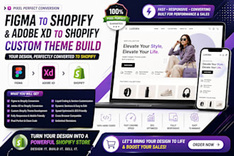 convert figma to shopify store adobe xd to shopify custom theme build