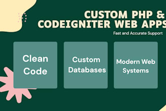 do junior PHP web development, bug fixes, and mysql setup