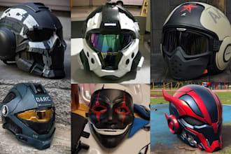 3d print and paint mask custom 3d mask design 3d cosplay helmet wearable mask