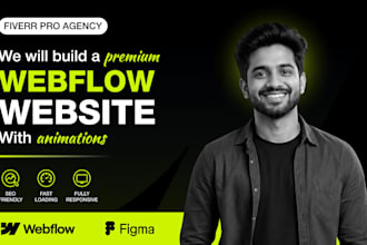build a premium webflow website with animations and cms