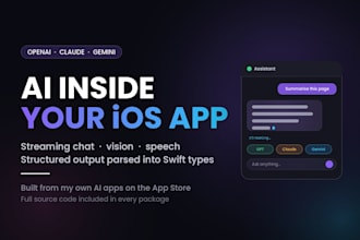 integrate chatgpt, gemini or claude into your ios app