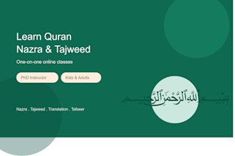 teach you quran nazra and tajweed with proper pronunciation