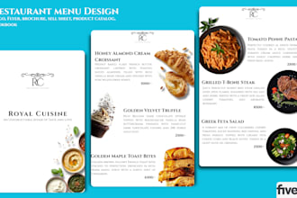 design luxury restaurant menu, food menu, bar menu, catalog