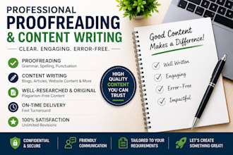 rewrite and proofread your content professionally