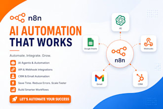 setup n8n automation, ai automation, custom n8n workflows, and ai agents