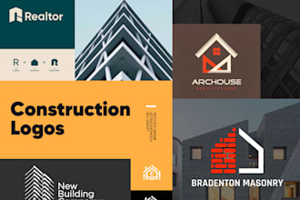 design architectural logo for real estate and construction
