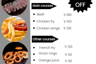 design professional restaurant menu  food menu and price menu