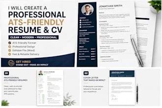 create a professional ats friendly resume and CV