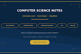 write university level notes on dsa, os, oop, dbms