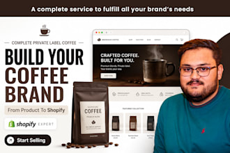 build a branded coffee shopify store or shopify website