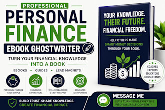 ghostwrite personal finance ebooks and financial guides for experts