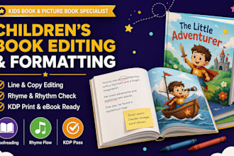 proofread line edit and format your childrens picture book manuscript