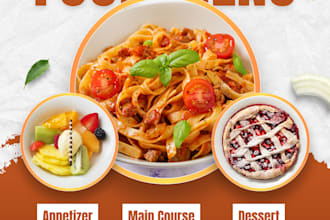 design a professional restaurant menu for your business