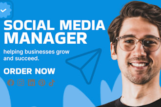 be your social media marketing manager, monthly management