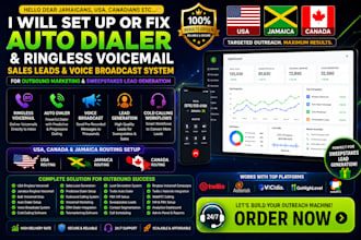 setup bulk ringless voicemail drops and auto dialer system for lead generation