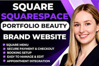 build squarespace website square online store  portfolio website beauty brand