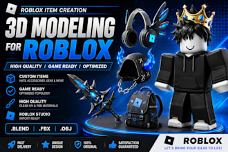 create custom roblox 3d items and accessories