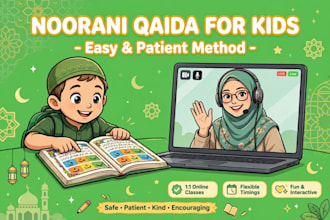 teach quran with tajweed, hifz, and noorani qaida