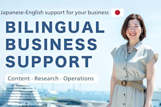 provide bilingual japanese content and operations support