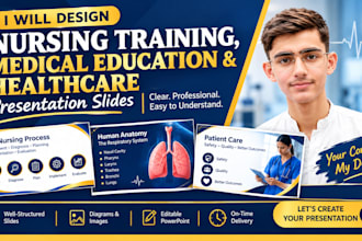 design nursing training, medical education, and healthcare presentation slides