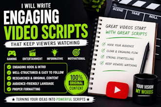 write engaging youtube scripts for your videos