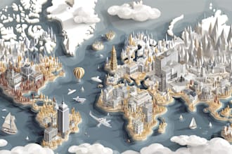 illustrate a creative vector map