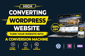 design redesign high converting wordpress website, wordpress website development