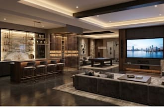 do 3d basement design and basement renovation