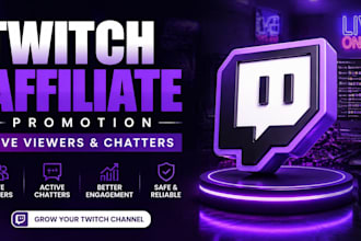 do twitch affiliate promotion with live viewers and chatters
