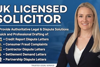 draft a legal demand letter or dispute letter as a solicitor