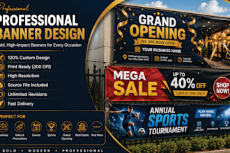 design professional banner, billboard, and standee designs