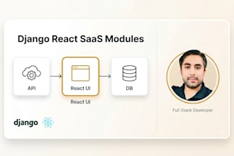 build django react saas feature or ai module developer