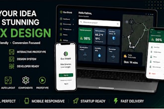 design modern UI UX for website, mobile app and saas in figma