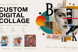create custom conceptual collage art