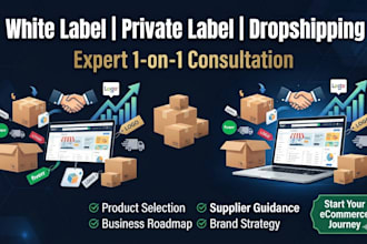 consult on white label, private label and dropshipping strategy